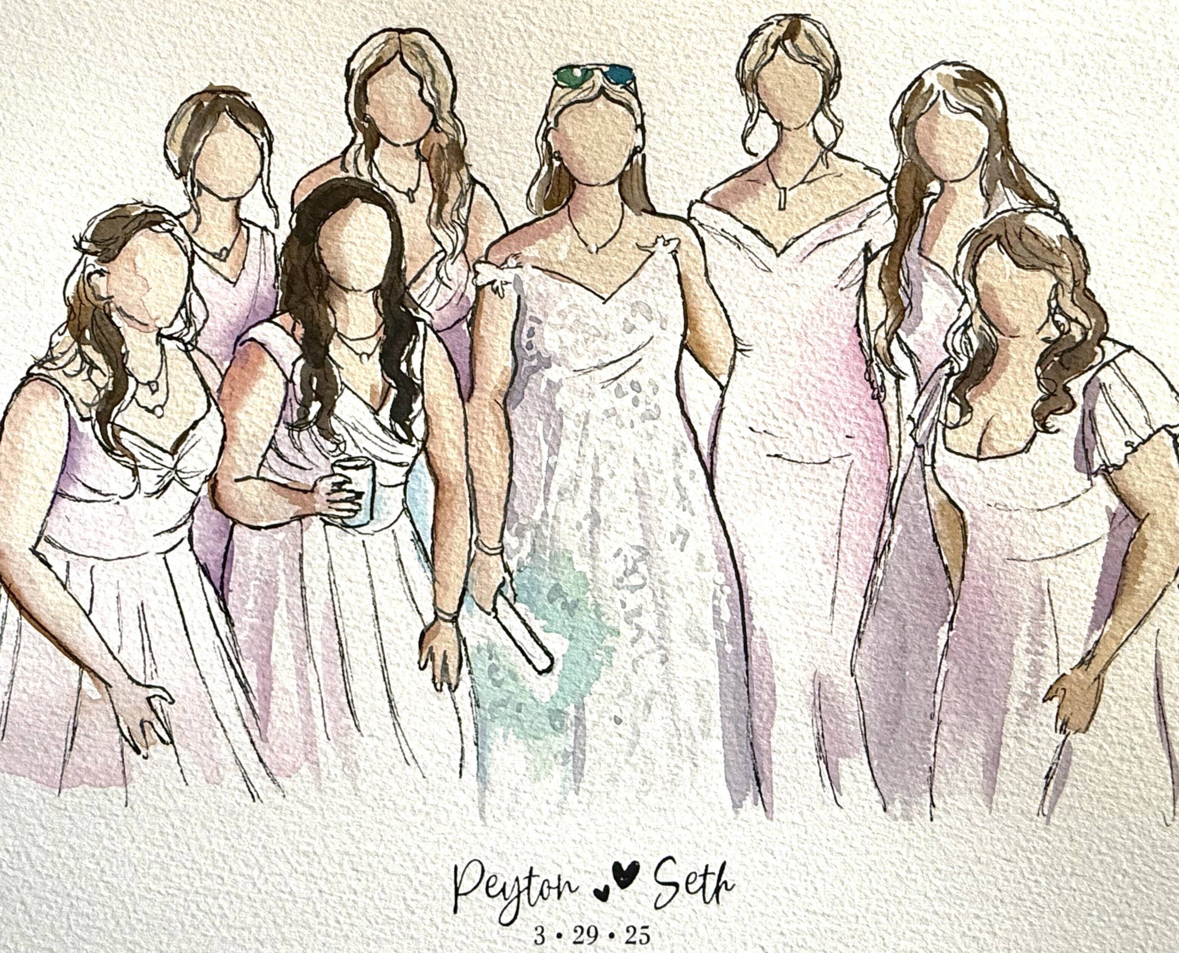 watercolor bridesmaid dresses cheshire gown main image 1